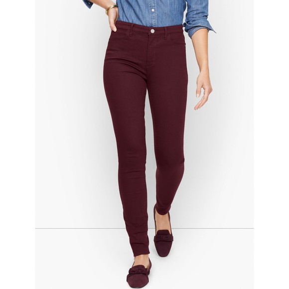 Talbots Denim - NWT Talbots Simply Flattering 5-Pocket Jegging Skinny Leg Rich Burgundy